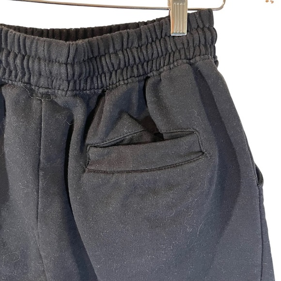 U.S. Apparel Black Knit Shorts Size Small Elastic Waistband Drawstring Pockets - Picture 4 of 5